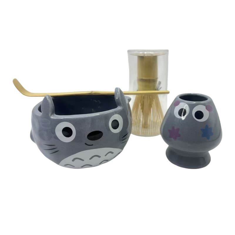 Factory-customized hand-painted ceramic decal export Japanese matcha set with tea whisk holder