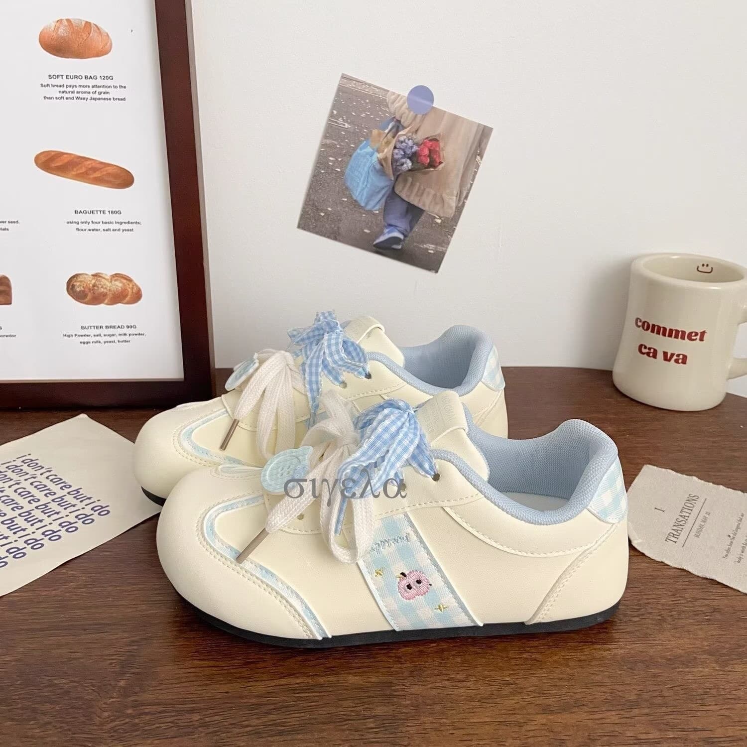 Dopamine Korean sweet puff shoes for women with skirts 2026 spring casual sports shoes lightweight and versatile moral training shoes
