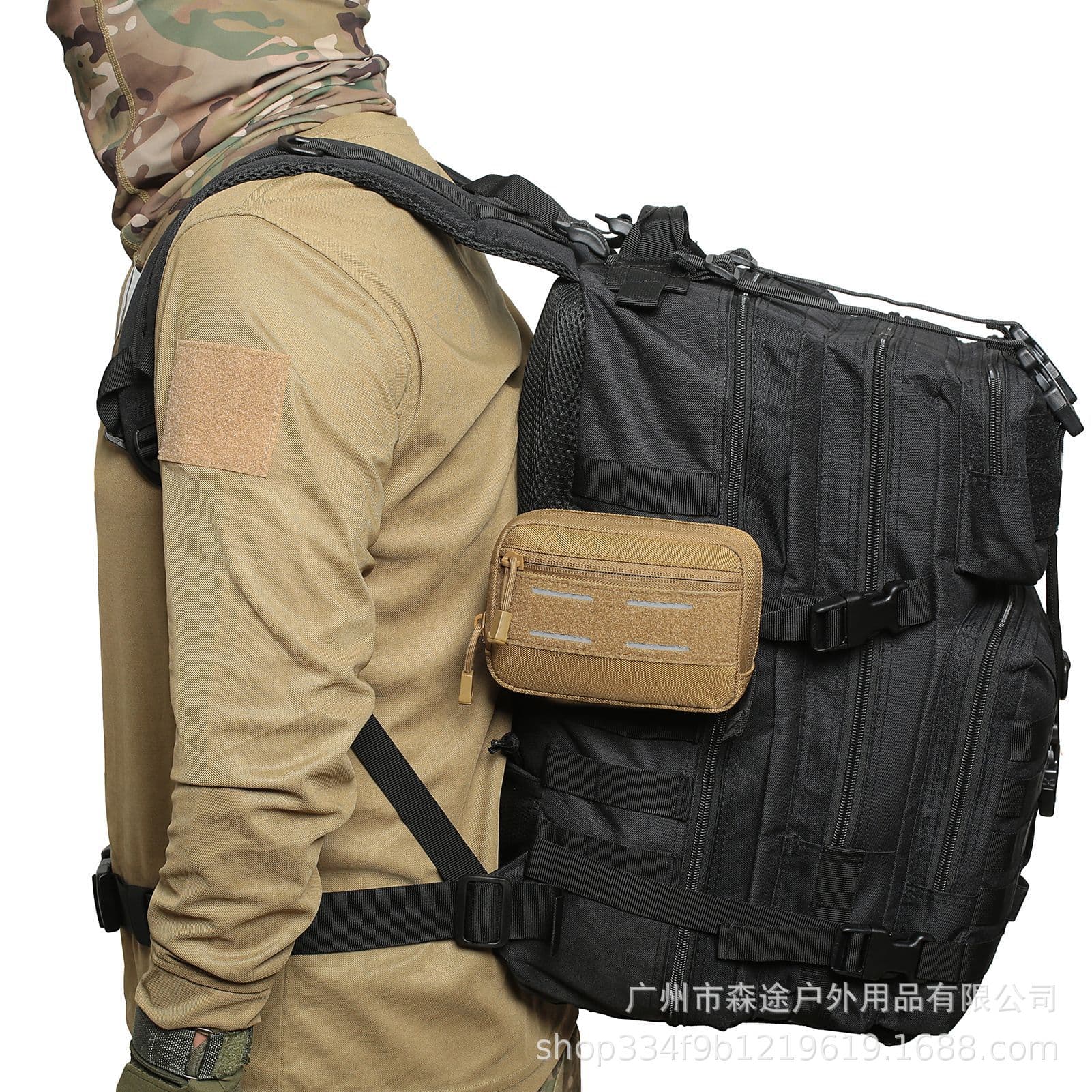 New Outdoor Hanging Bag Mini Admin Bag Tactical Pouch Sports Mount Pouch Laser Cut MOLLE Pouch