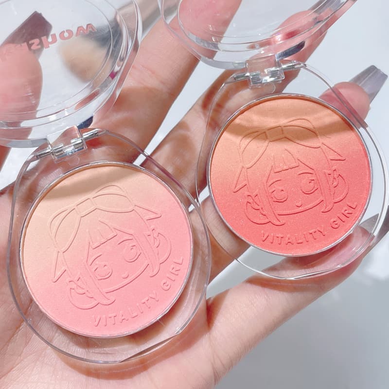 kakashow vitality girl gradient blush natural nude color gradient long-lasting makeup color matte whitening female rouge