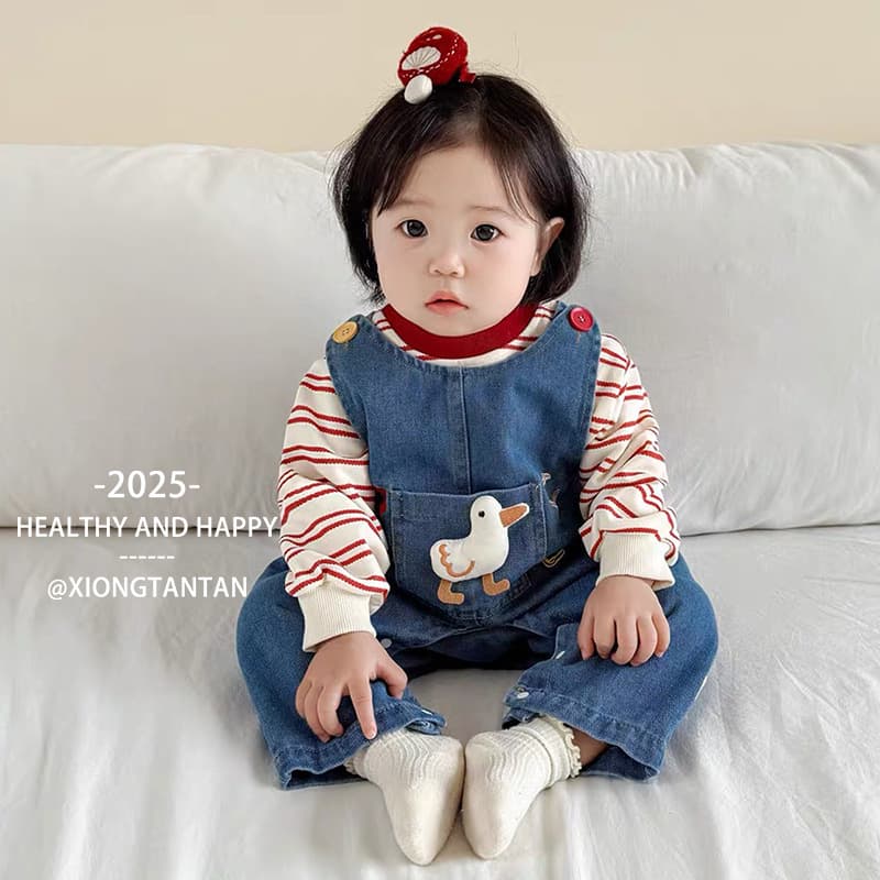 Baby clothes, spring one-piece carrier, baby full moon split two-piece sweater, one-year-old dress, going out