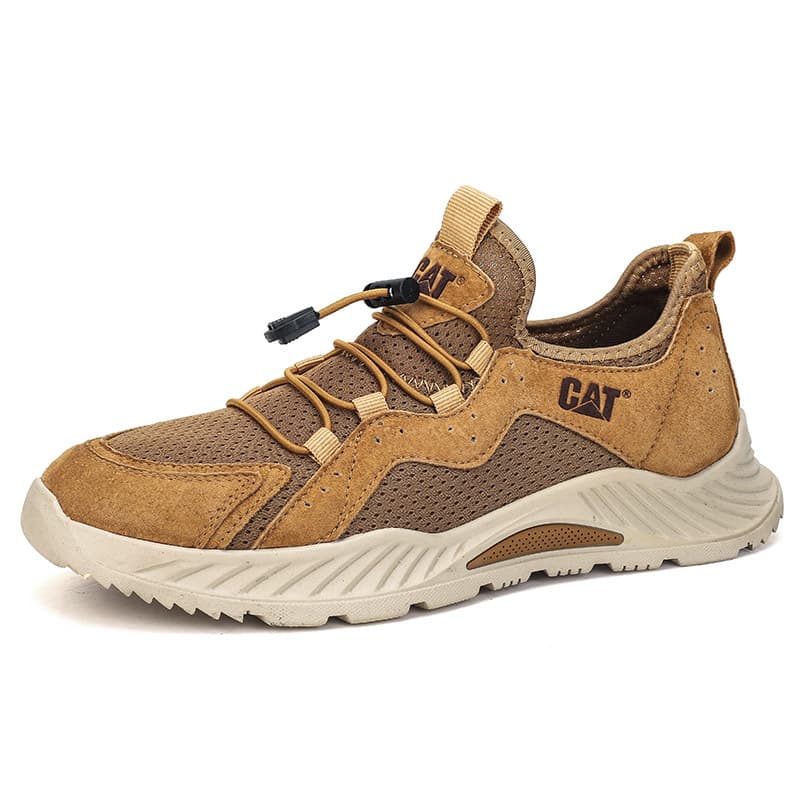 Trending Popular Genuine Leather Cross-Border Wholesale Men's and Women's Cater Work Mesh Sports Versatile Top-Layer Pigskin Casual Shoes
