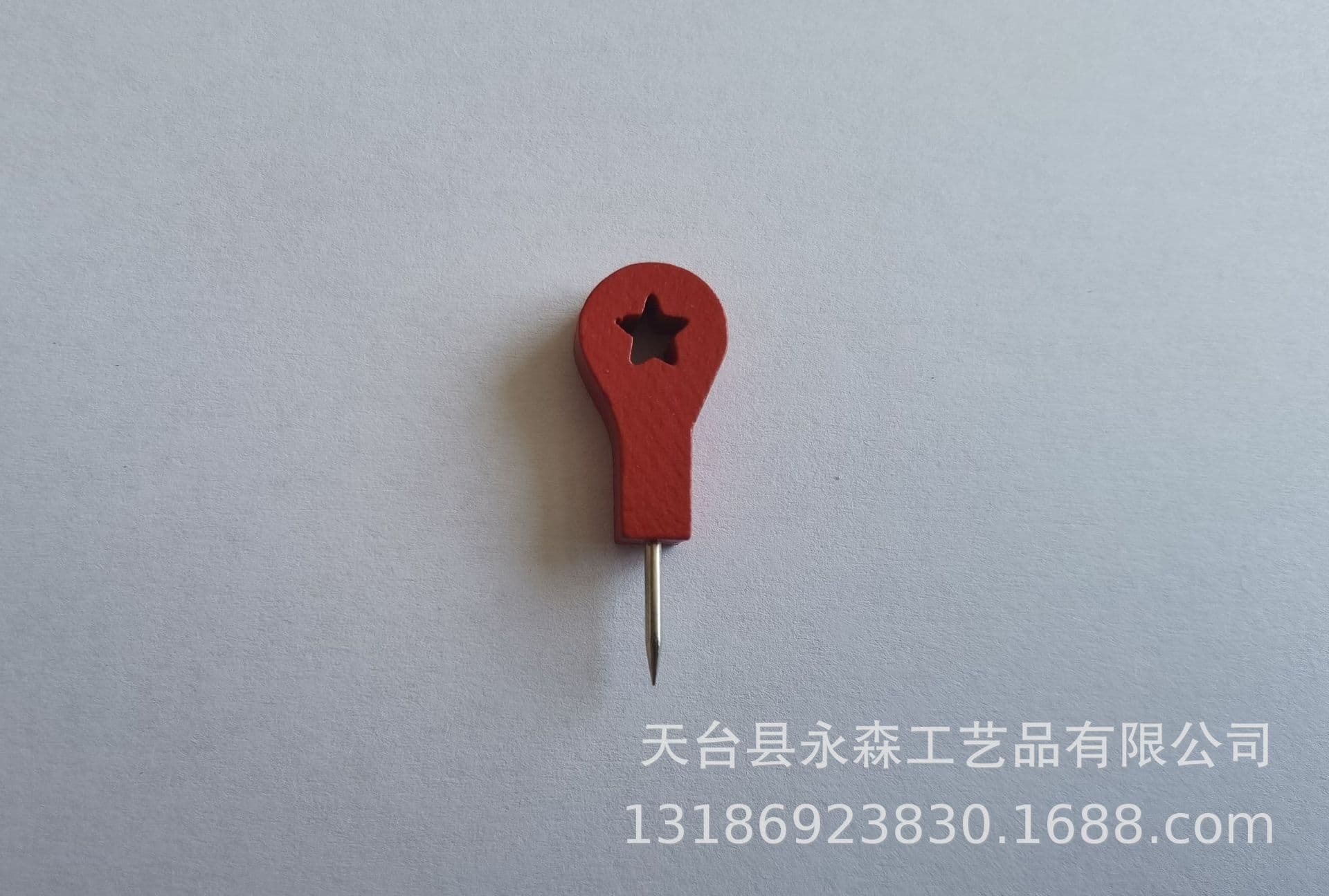 Wooden Push Pins, Red Landmark Thumbtacks, Creative Office Push Pins for Cork Board Photo Walls, Factory Discount, Thumbtacks