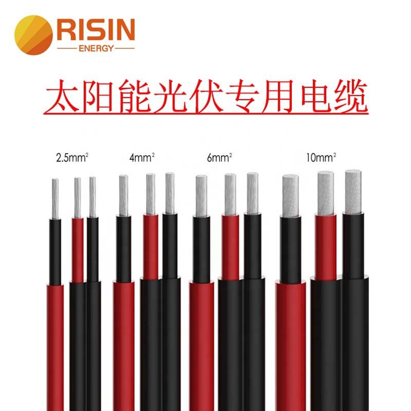 Solar Cable Outdoor UV Resistant DC Cable Factory 4mm2 6mm2 10mm2