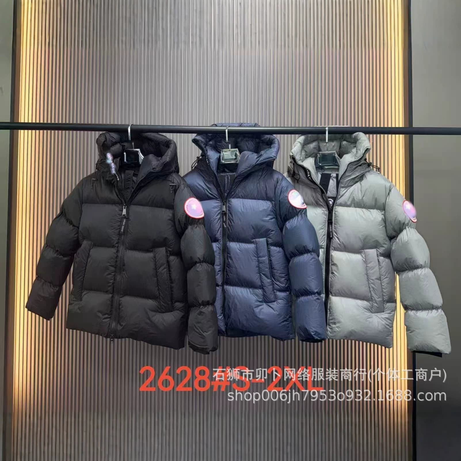 2026 Cross-Border Russia Men's Thick Warm Padded Jacket Stand Collar Coat Trendy Color-Block Puffer Jacket Unisex Winter