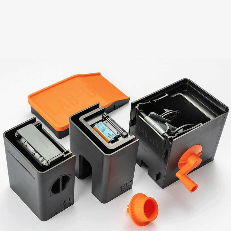 Lab-box Developing Tank, Mini Darkroom Washing Equipment Set for 135 Film/120 Negative, No Darkbag Required Developing Tank