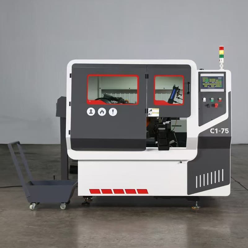 CNC circular saw for metal cutting, CNC high-speed saw for cutting stainless steel bars, tubes, and aluminum alloys.