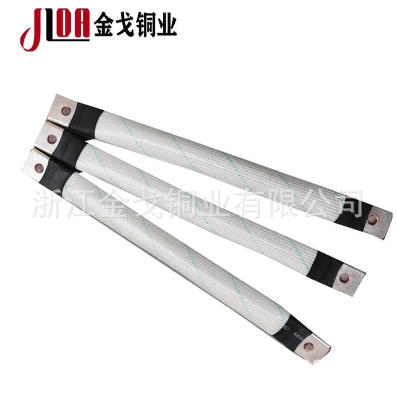 Custom sizes with sheath heat shrink transformer busbar soft connections, high-current copper busbar soft connections, copper conductive strips