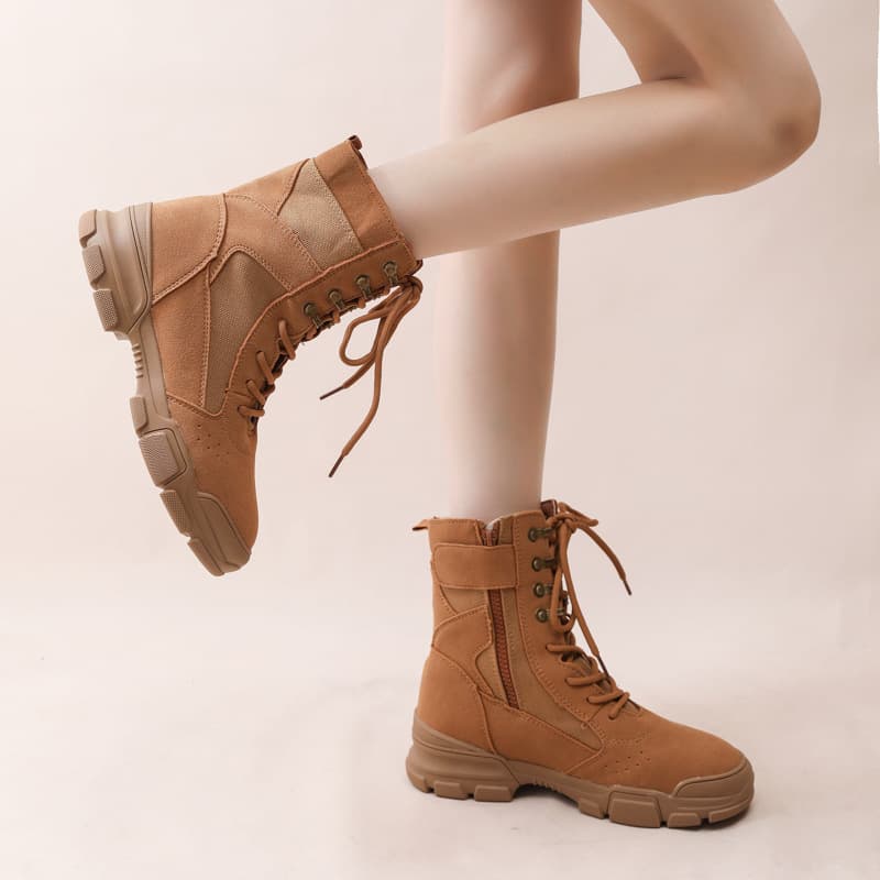 Martin boots women's 2025 new outdoor hiking and mountaineering shoes travel desert boots summer thick-soled workwear short boots