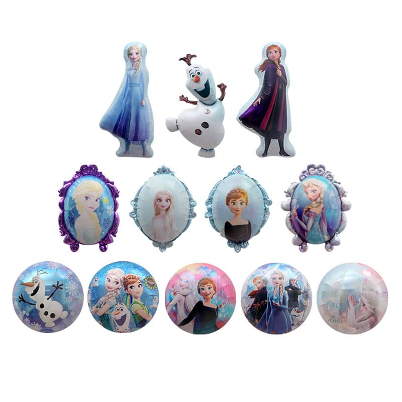 Frozen Series Aluminum Foil Balloons Anna Snow Baby Snowflake Birthday Decoration Balloons Metal Mixed Color Non-Logo Printable