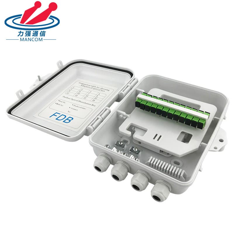 12-Core Fiber Optic Splice Closure SC Fiber Optic Box Outdoor Waterproof Wall-Mounted Fiber Optic Network Box