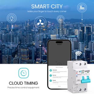 Tuya ZigBee Smart Metering Circuit Breaker, Remote Control Automatic Wireless Circuit Breaker with Reclosing Switch