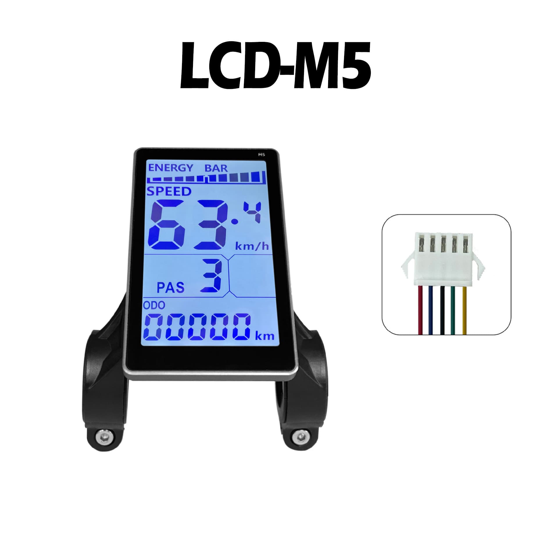 Cross-border Mountain Bike Lithium Modification Accessories LCD-M5 Electric Scooter Smart LCD Meter/SM Connector
