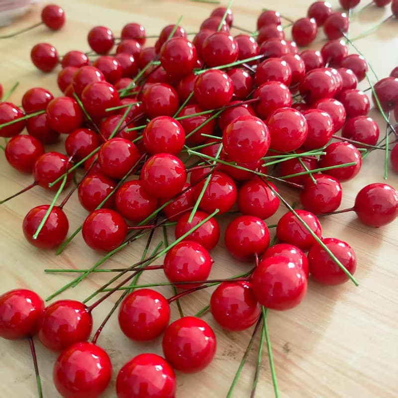 2cm Supply Polystyrene Foam Simulated Berry, Cherry, Small Red Fruit, Peony Fruit, Christmas Decoration Accessories