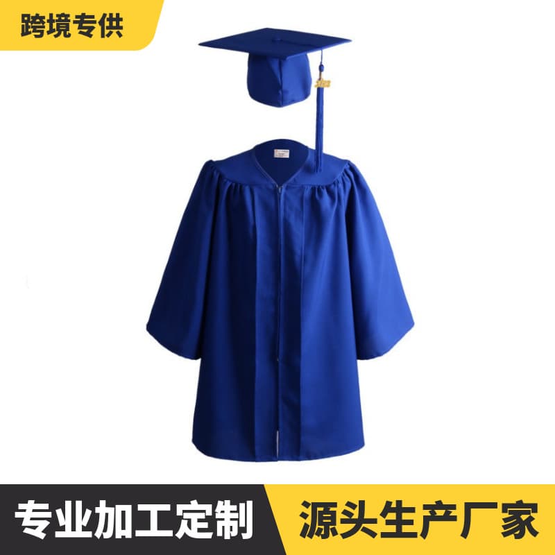 Children's graduation gowns, academic gowns, bachelor's gowns, children's apparel processing, multicolored kindergarten gowns, knitted cross-border collegiate style