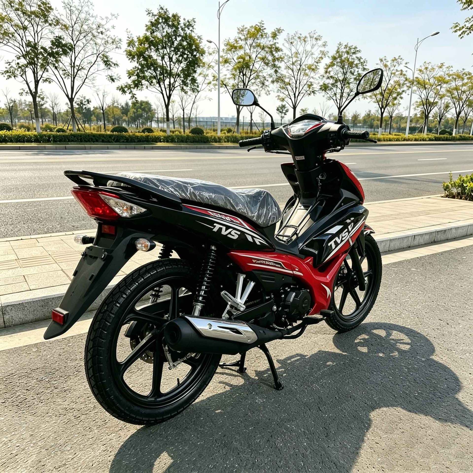 Ultra fuel-efficient bent-beam two-wheeled motorcycle with low fuel consumption per 100 km, suitable for daily overseas commuting, cross-border Africa, export, and foreign trade