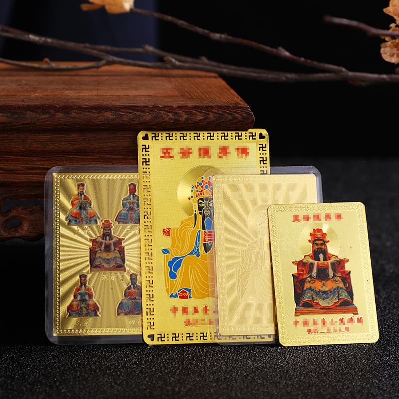Manufacturer's spot Wutaishan live broadcast popular Wuye gold card Manjusri copper card portable metal card Buddhist card