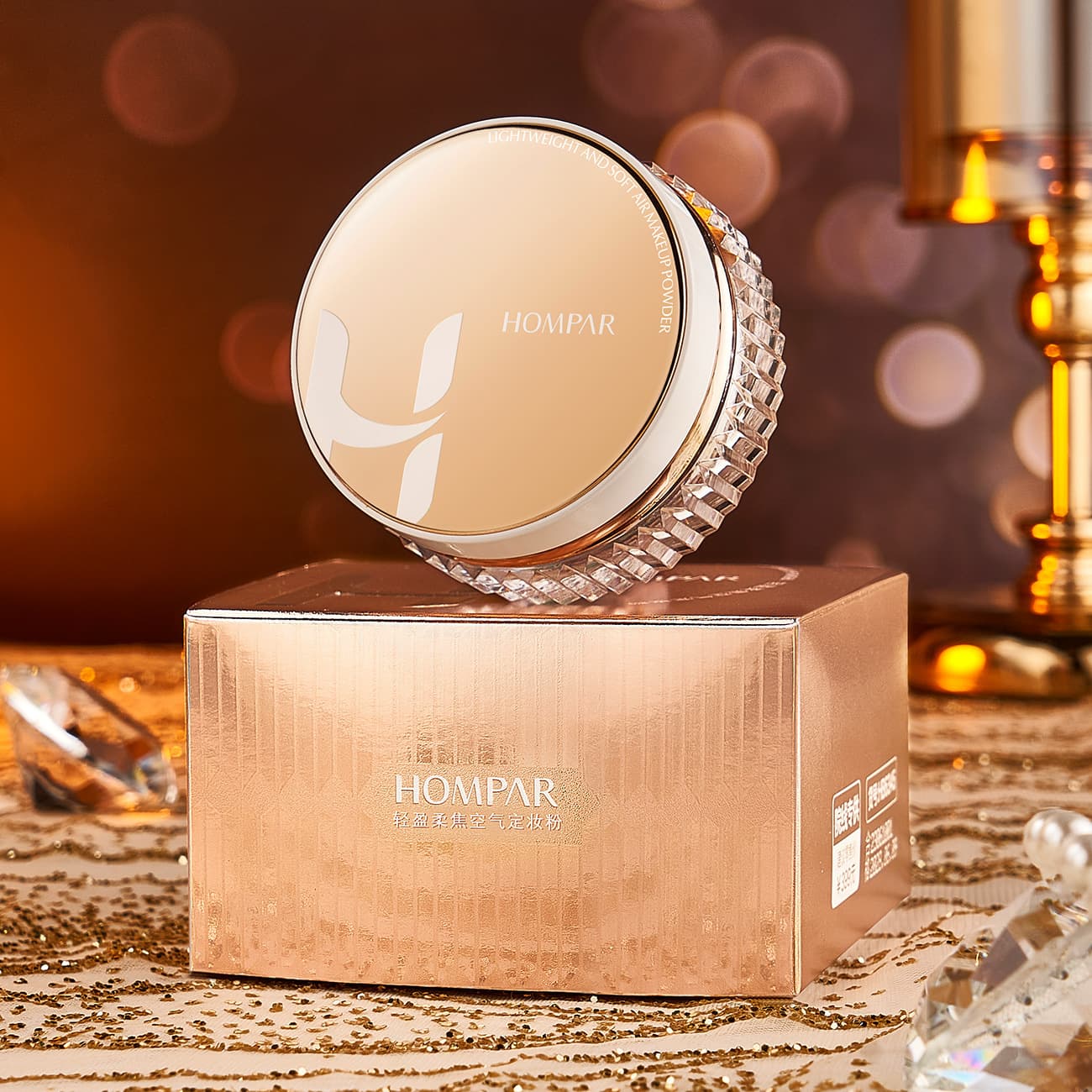 Hanbeier Soft Focus Air Setting Powder, Oil Control, Waterproof, Long-Lasting, Breathable, Non-Comedogenic, Non-Drying