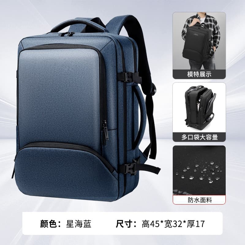 Cross-Border Men's Backpack Fashion Travel Women's Backpack Premium Large Capacity Waterproof Laptop Bag Commuter School Bag