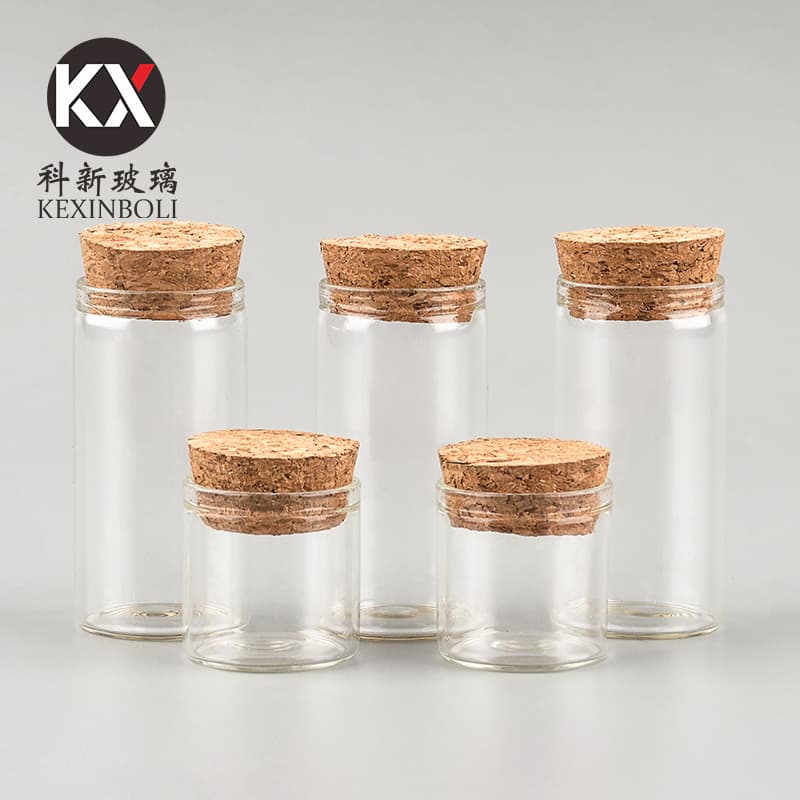 10ml Glass Bottle Transparent Tube Bottle 20ml Cork Wishing Bottle Drift Bottle Tea Bottle Candy Bottle