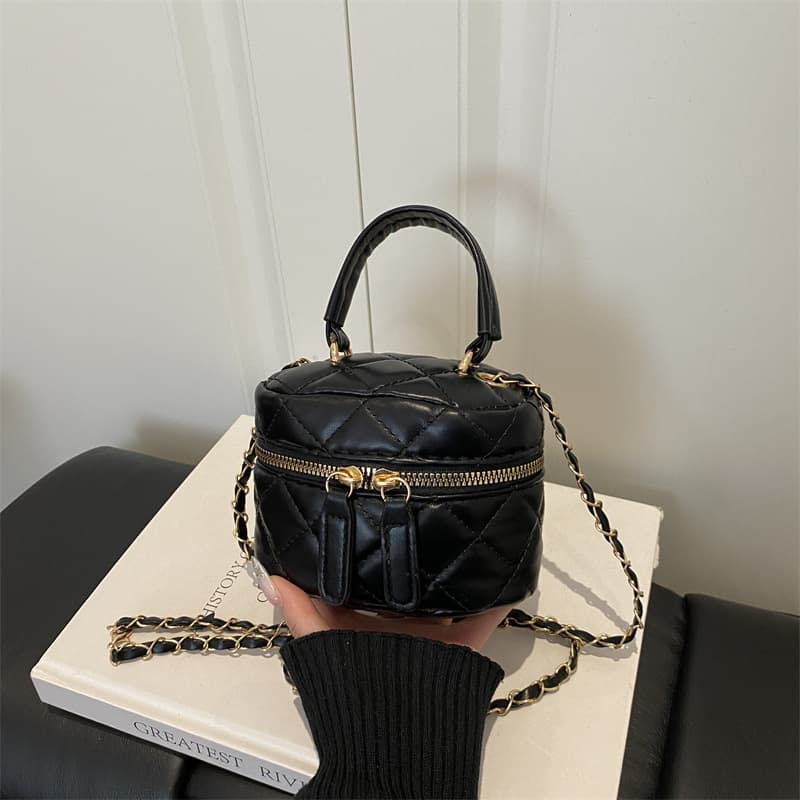 2026 New Crossbody Chanel-Style Soft Box Bag Textured Quilted Stitching Chain Shoulder Bag Trendy for Shopping