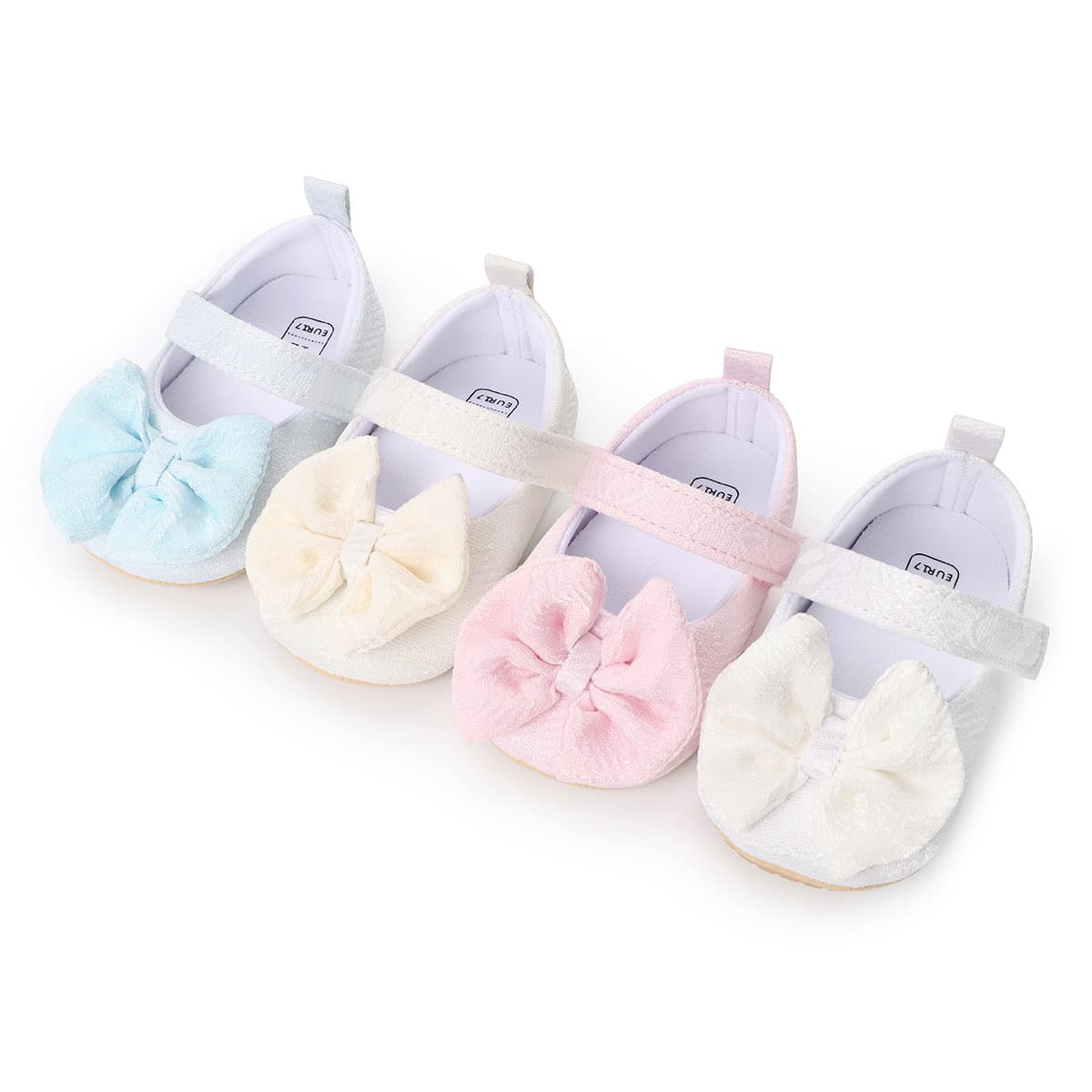 Spring and Autumn Newborn Pre-Walking Shoes 0-6-12 Months Soft Rubber Sole Comfort Princess Shoes for Baby Girls