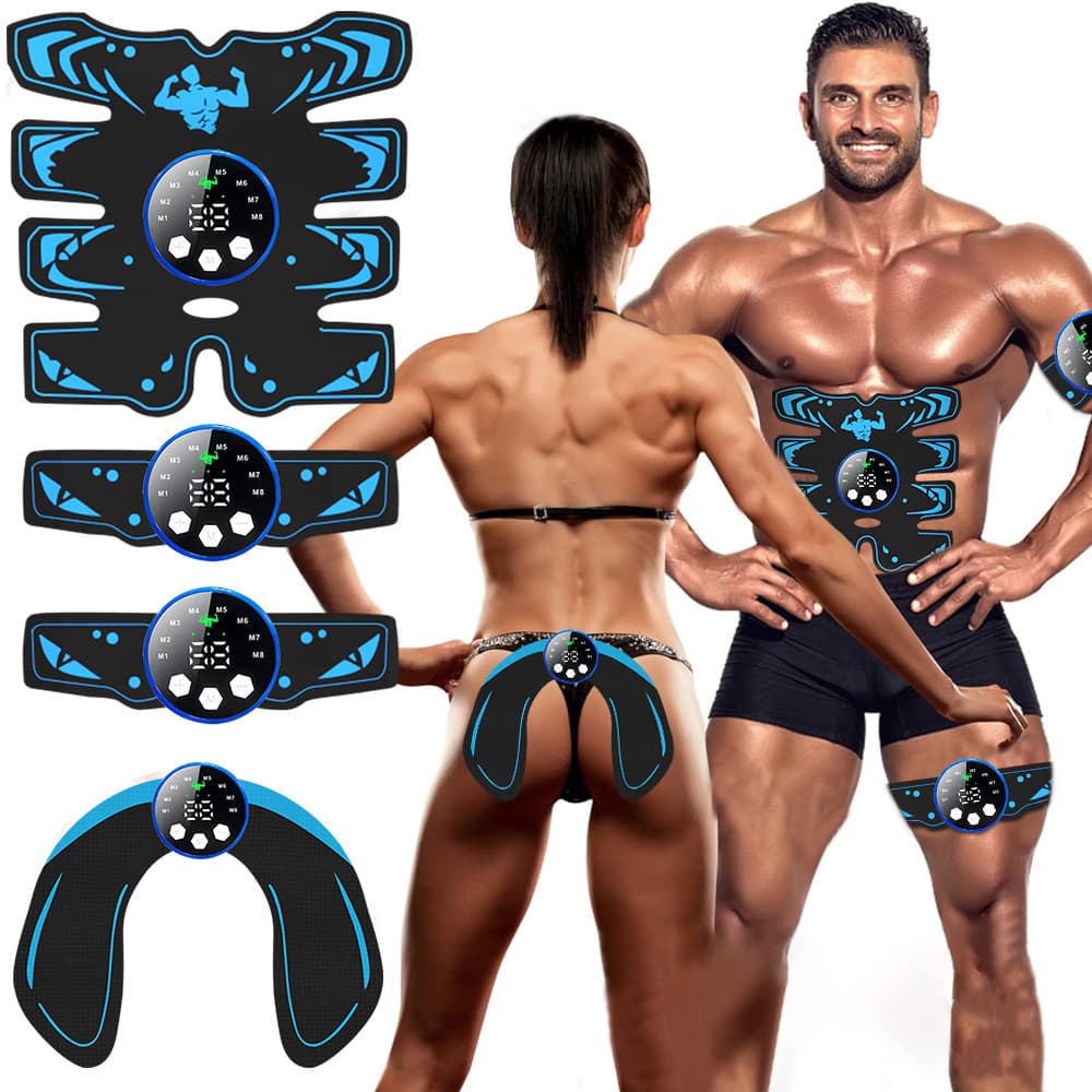 Cross-border EMS Pulse Abdominal Toner Butt Shaper Muscle Trainer Magic Lazy Abs Patch Charging Abdominal Device