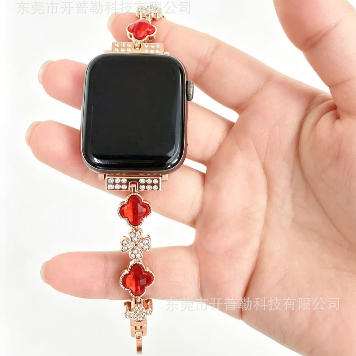 For Apple Series Ultra, 11/10/9/8/7/6/5/4/SE Gold Jewelry Watch Band