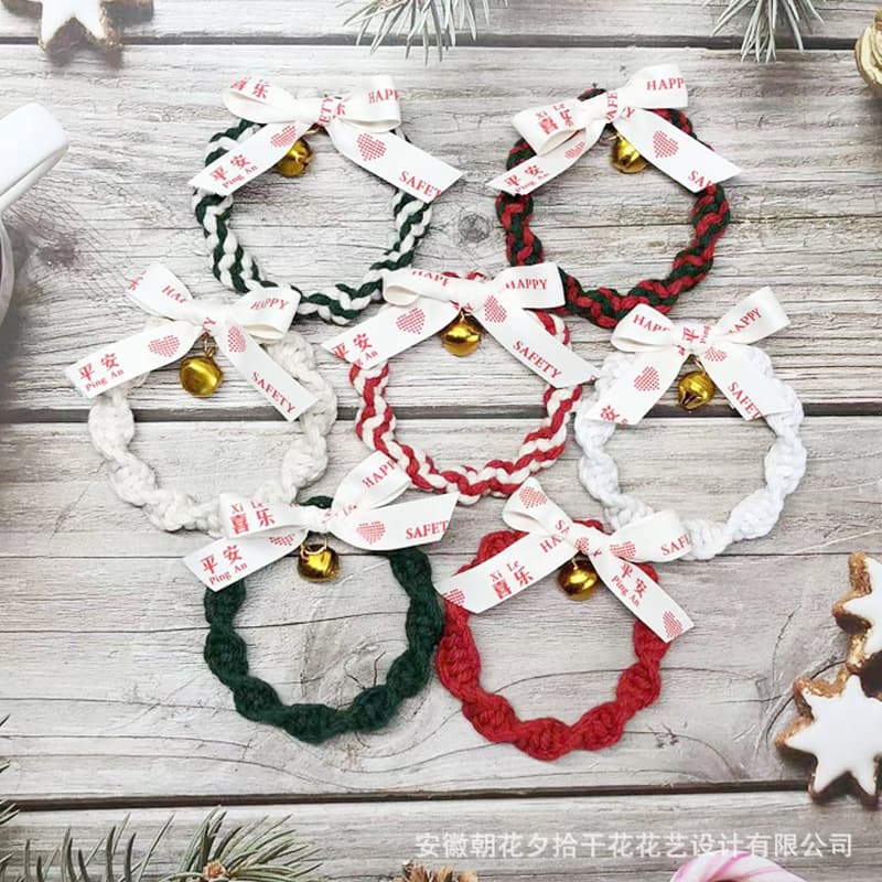 Christmas Decorative Ring Car Mounted Butterfly Knot Bell Ornament Stainless Steel American Style Christmas Celebration
