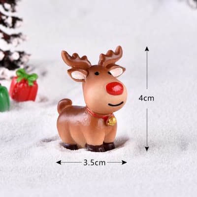 Miniature Christmas DIY Accessories for Terrariums - Santa Claus, Snowman, Reindeer, Gifts, Sled, Socks Mini Figurines