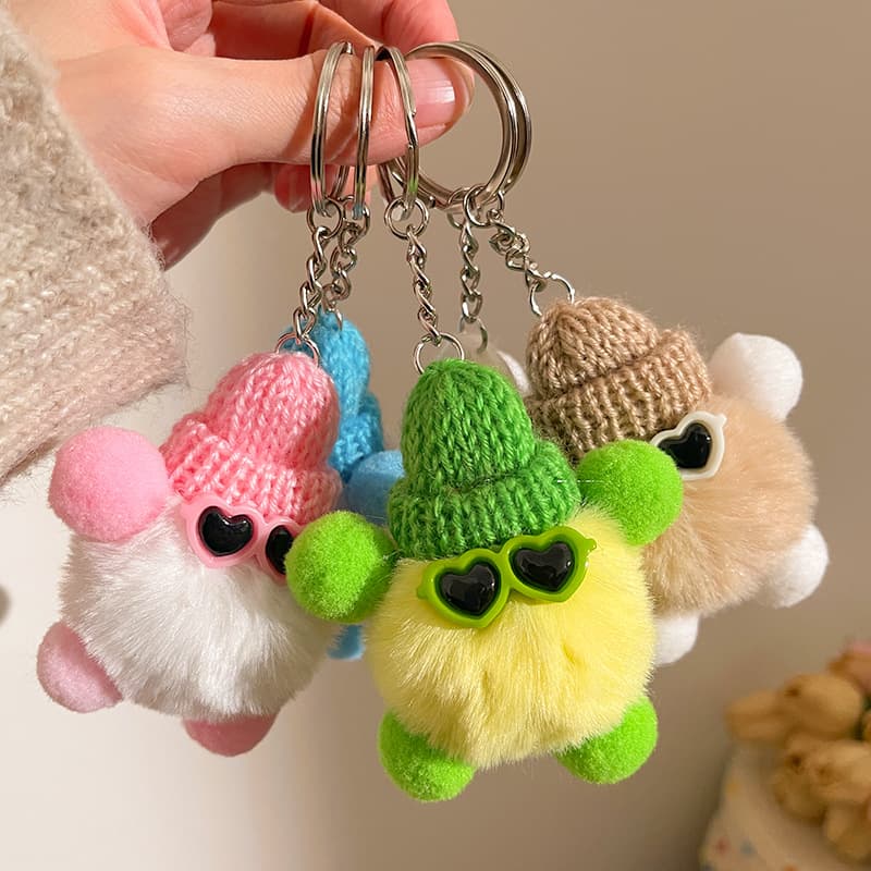 DIY handmade cartoon doll bag charms, backpack ornaments, car gifts, plush keychains/chains