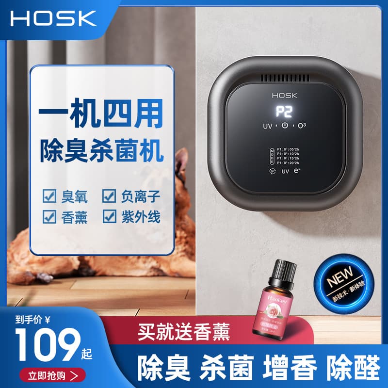 UV Pet Air Purifier Formaldehyde Ozone Generator for Car Bathroom Kitchen, Russian/English Cross-Border
