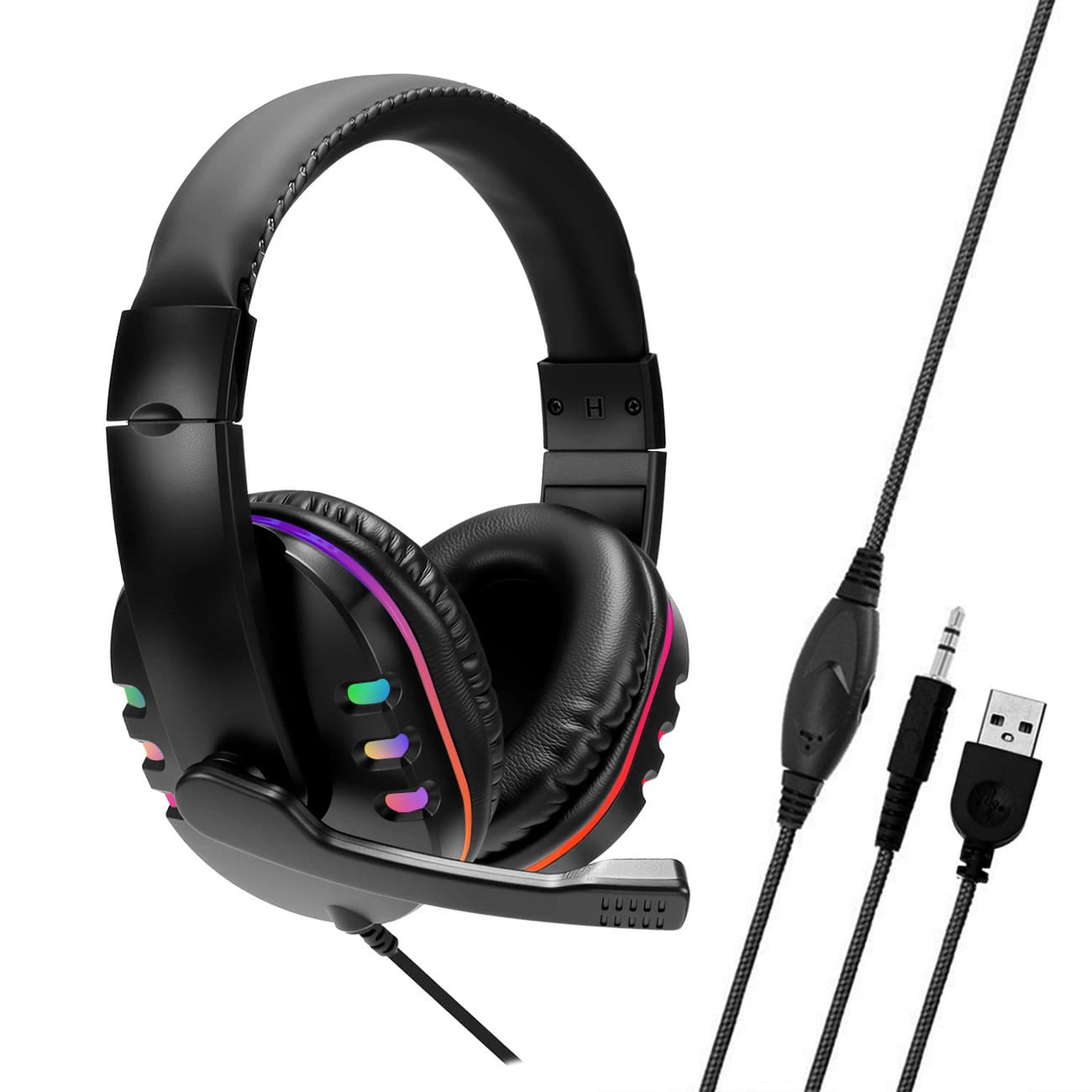 Cross-border Best-seller H Series 722 PC Gaming E-sports Headset with Mic, Universal Dual Jack, Online Class Headset, Computer Headphones