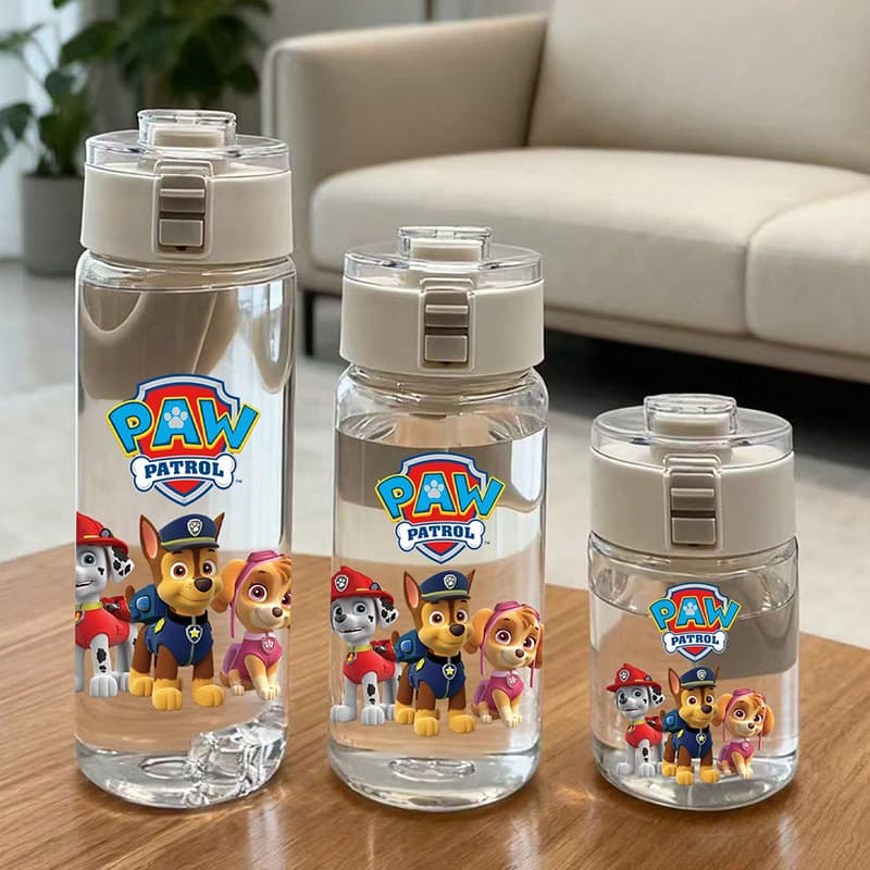Cross-border Hot-Selling Paw Patrol Water Bottle Plastic with Tea Strainer High Temperature Resistant Drop-Proof Minimalist Summer Portable Tumbler