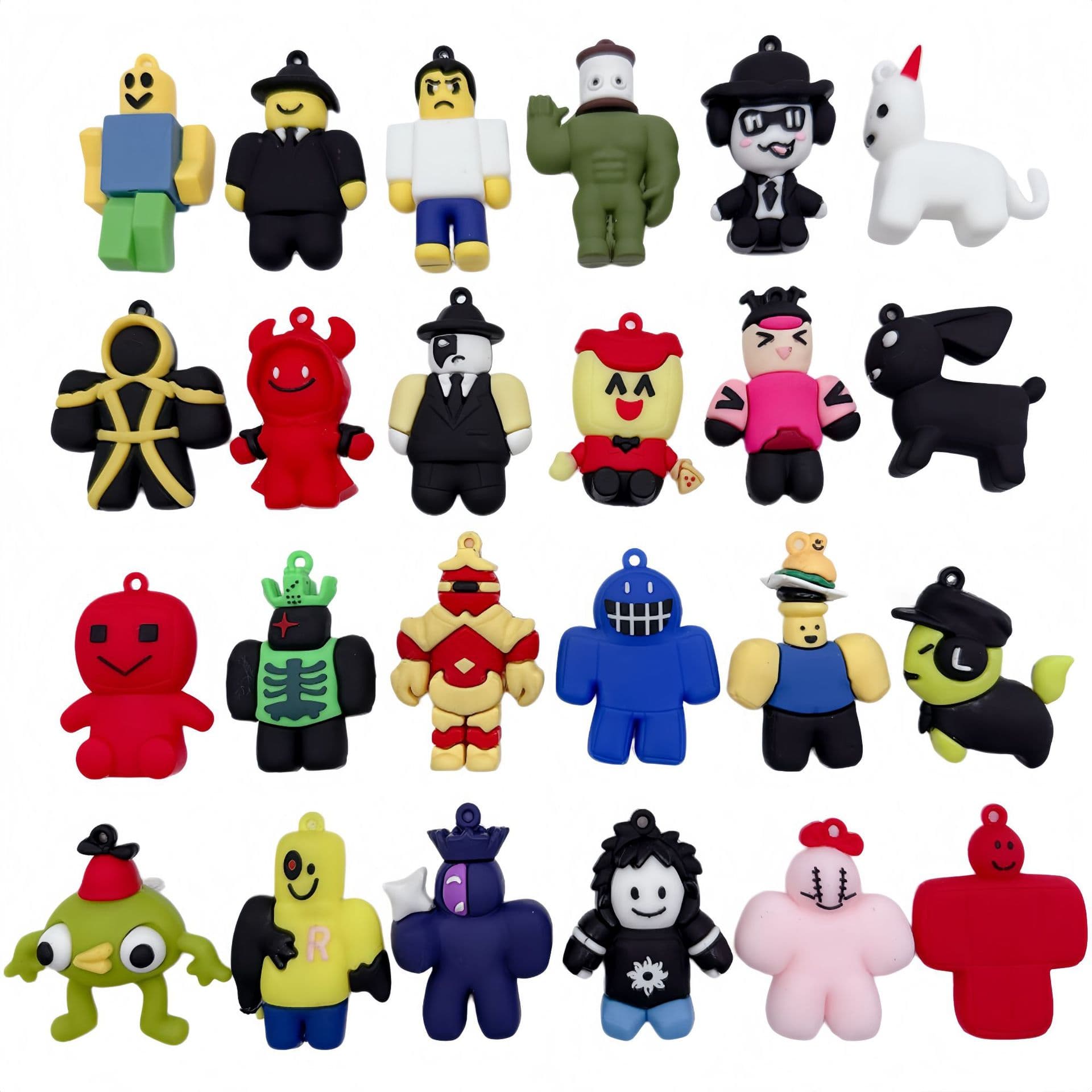 Cross-border hit Roblox forgotten game peripheral keychain creative school bag pendant blind box gift