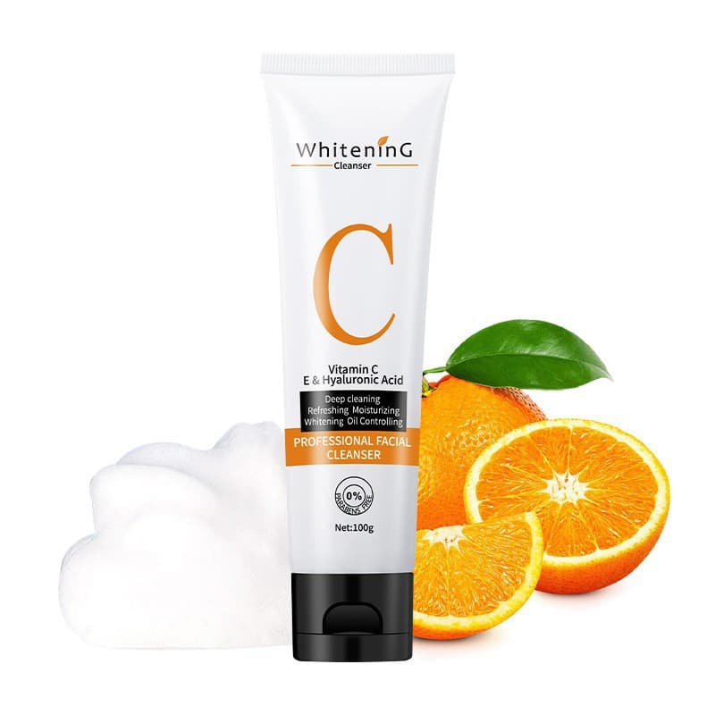 Cross-border VC Facial Cleanser Cleans Pores Vitamin C Foaming Face Wash Gentle Vitamin C Refreshing Cleanser