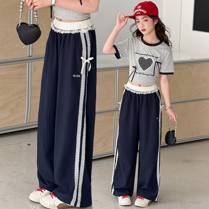 Girls' Pants Summer 2026 New Stylish Children's Fashion Casual Pants for Older Girls Thin Summer Straight-Leg Pants