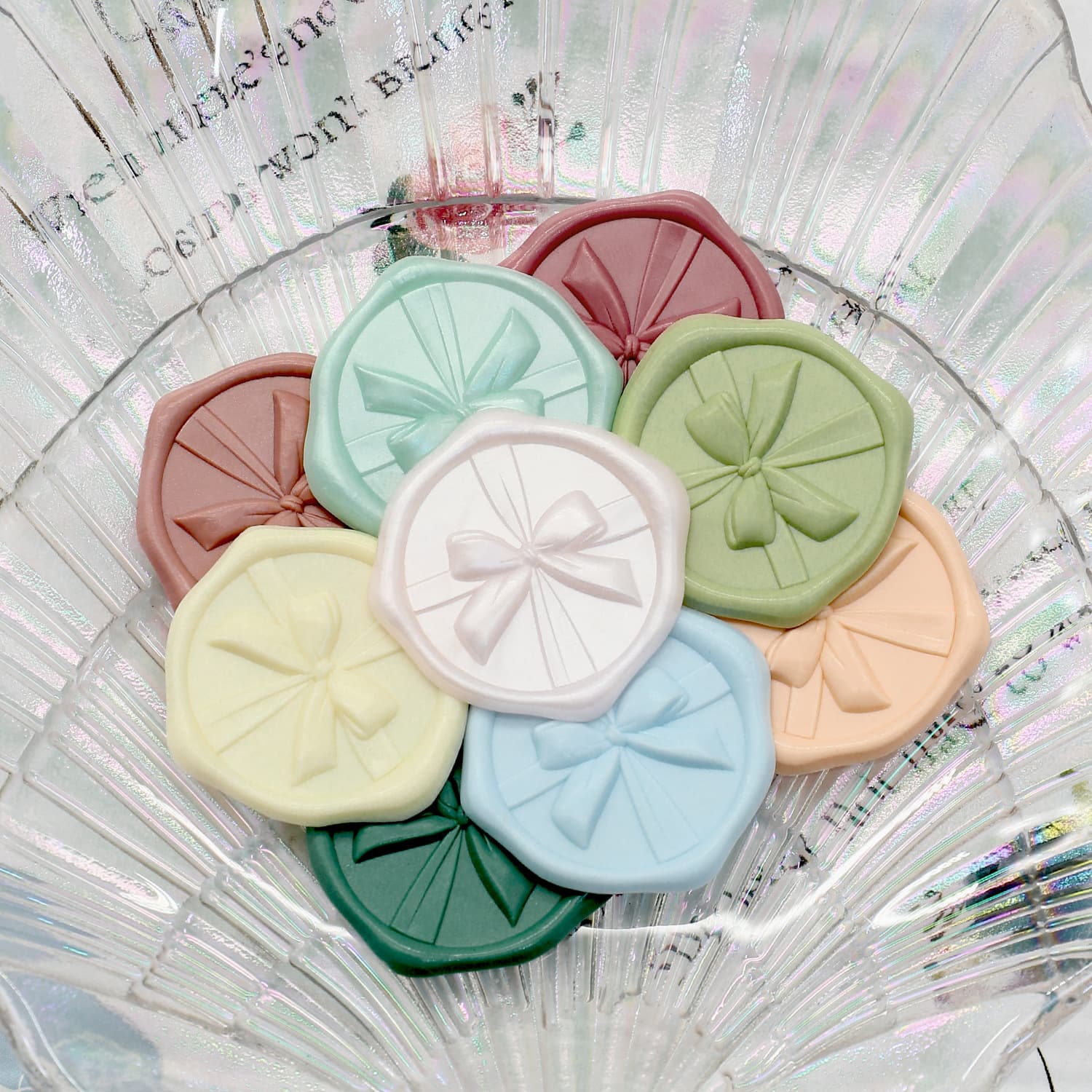 Cross-border hot-selling wax seal butterfly bow wax sticker, multiple colors available, wedding envelope sticker stamp wax seal