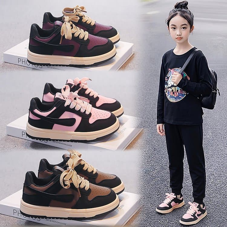 Children's Sports Shoes New 2026 Spring/Autumn Comfortable Breathable Middle and Big Kids Fashion Casual Sneakers Skate Shoes Student Kids Shoes