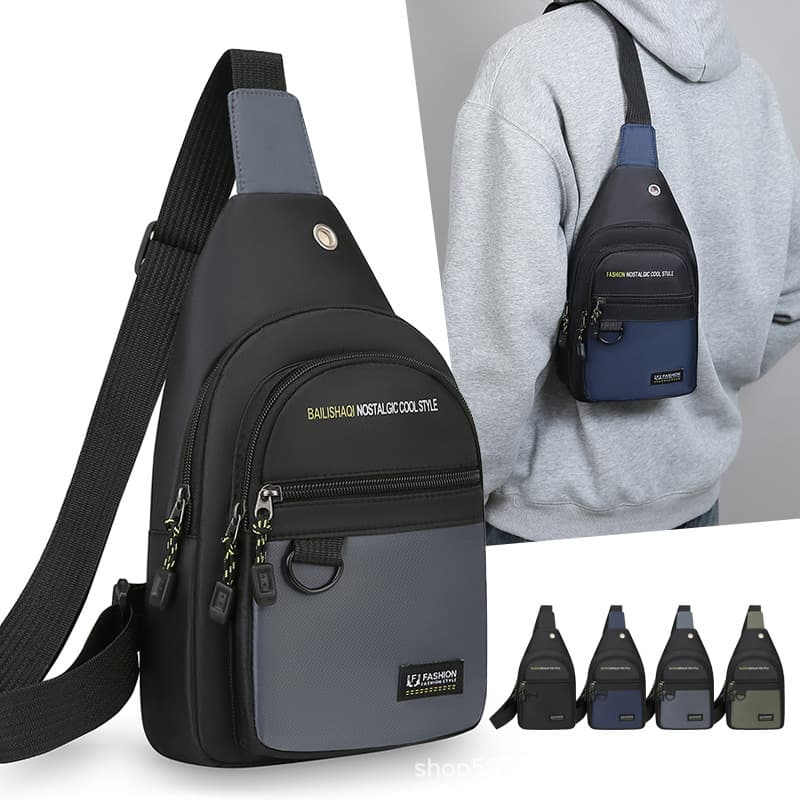 Cross-Body Fashion Chest Bag for Men, Oxford Casual Shoulder Bag, New Style Crossbody Backpack, Trendy Waist Bag, Sling Bag Wholesale