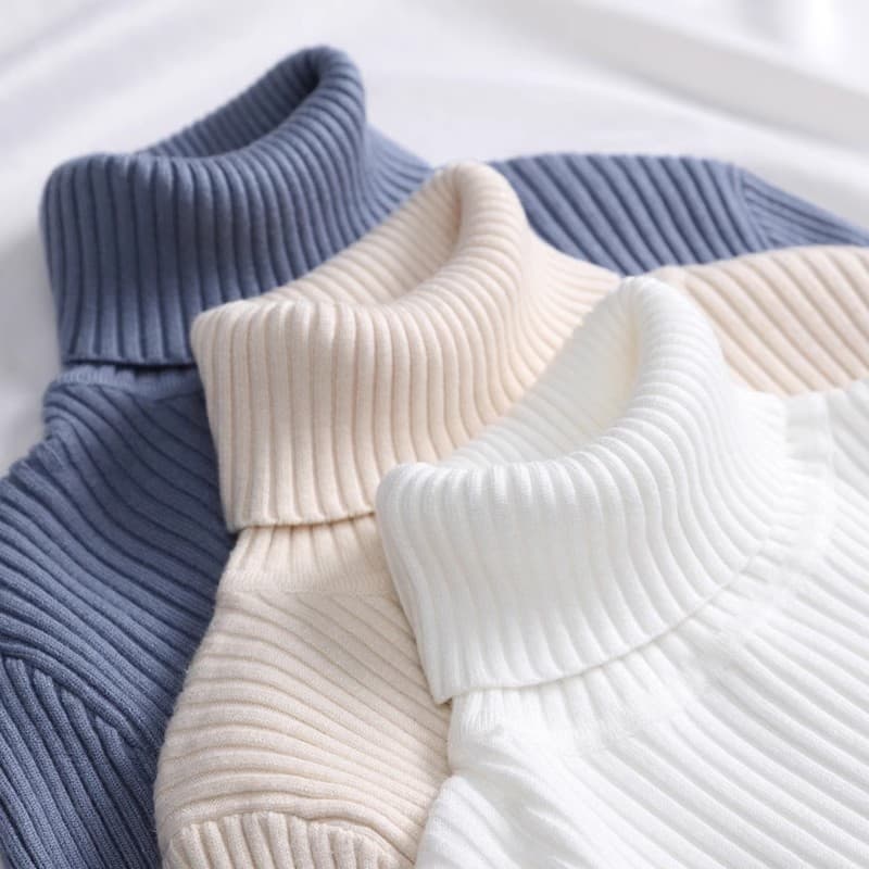 Thickened High Neck Sweater Women 2023 Autumn Winter Versatile Inner Wear Slimming Short Top Black Knit Base Layer
