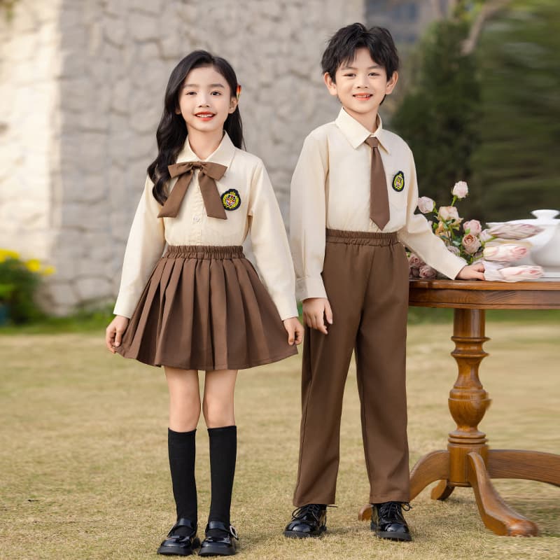 Primary School Uniform Spring and Autumn Set, Kindergarten Uniform, Choir Uniform, Children's British College Style Class Uniform, Graduation Photo Outfit