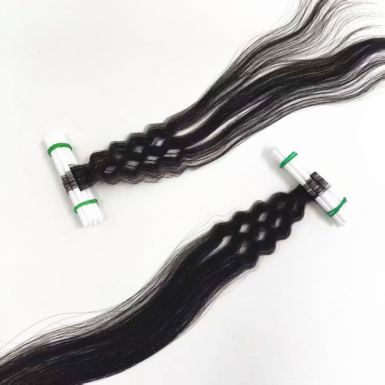 Real Human Hair Curly Hair Extension Pad for Crown Root Lifting, Physical Light Volume Boost, Protein Silk False Hair, High Crown Hairpiece