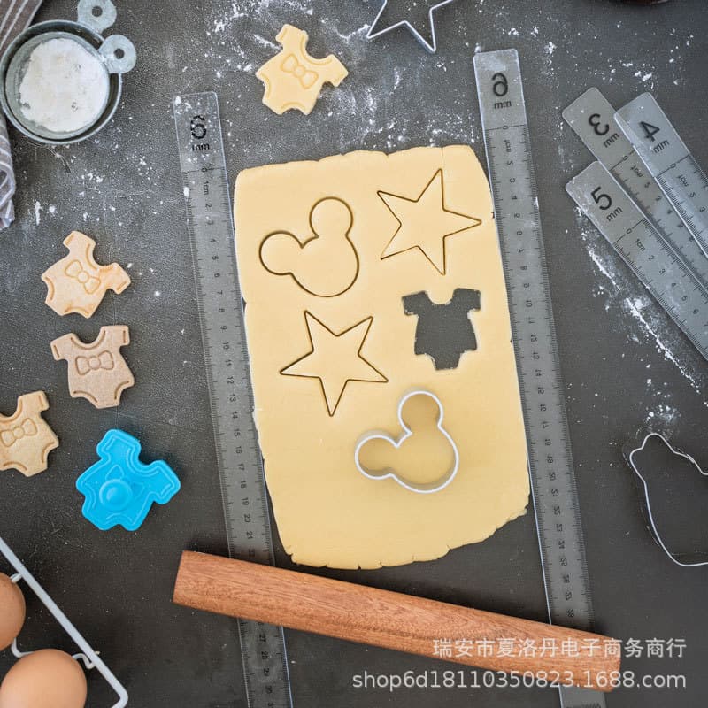 Baking tools frosting butter cookie thickness ruler fondant cookie crust flat ruler with scale soft clay tool