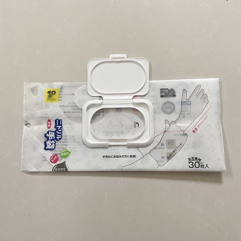 Disposable glove flip-top packaging bags, nitrile glove packaging bags, pull-out wet wipe bags, glove window bags