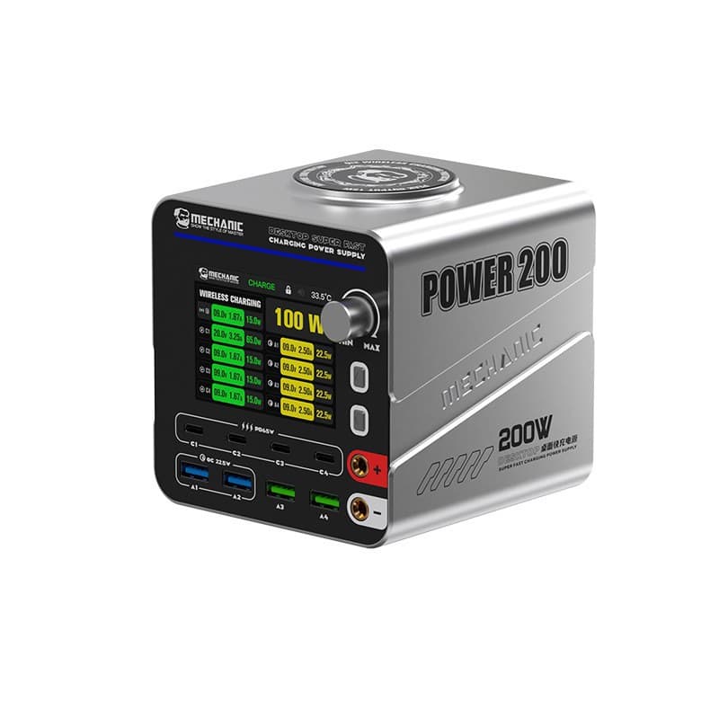 Weixiulao Multi-Port Charger GaN High-Power Super Fast Charging Desktop Station for Phones, Laptops, and Tablets