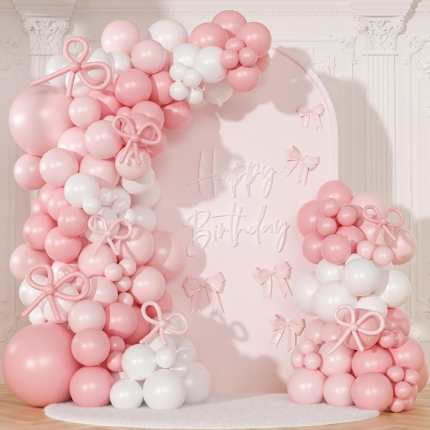 145 Pieces Pink Theme Birthday Party Balloon Set Baby Shower Wedding Decoration Balloon Arch
