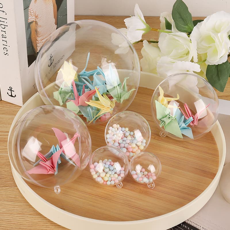 Cross-border High Transparency Balls 5-12cm Christmas Balls Window Display Plastic Spheres PS Acrylic Hanging Ornaments