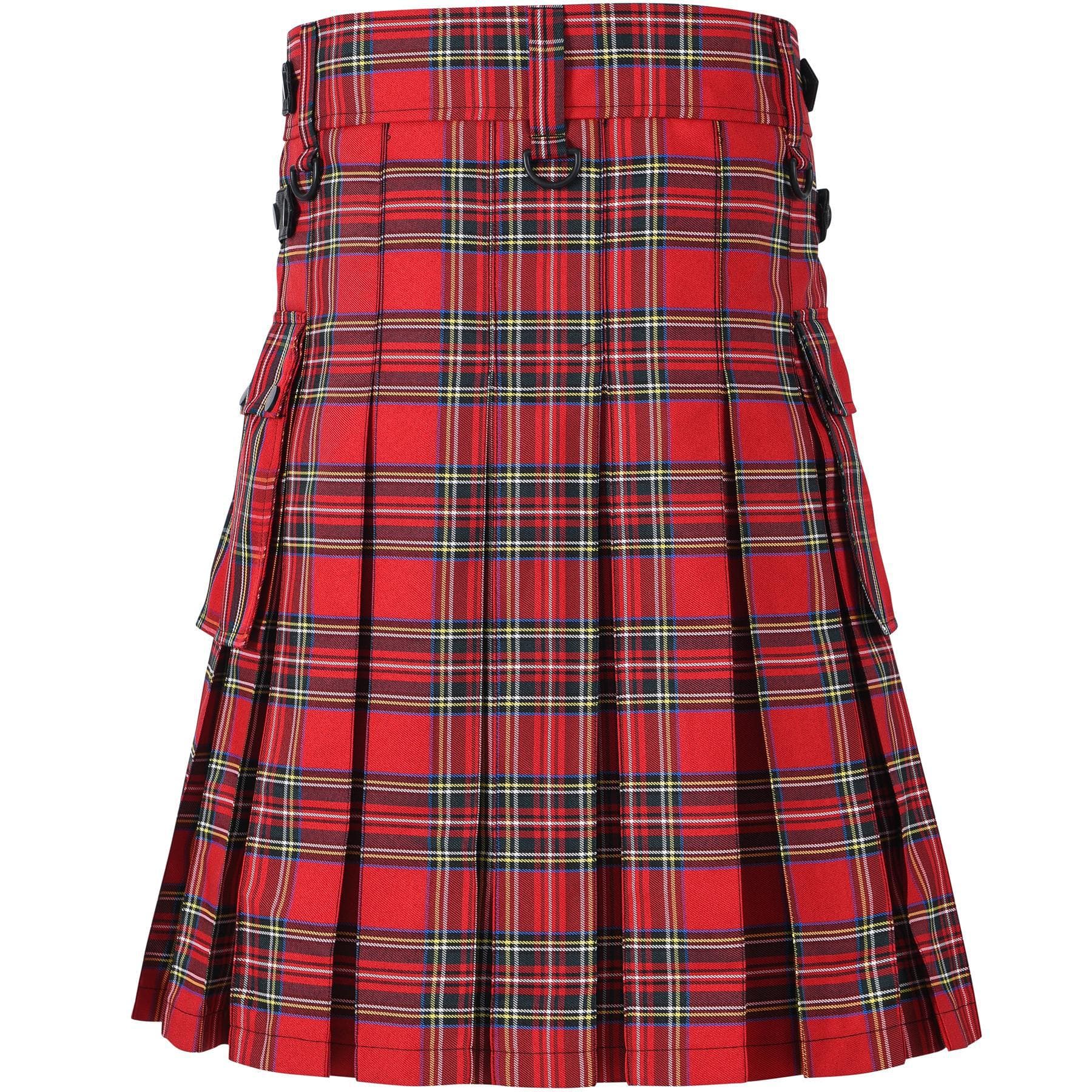 Europe and America Hot Selling Spring and Summer Men's Scottish Festival Kilt, Plaid Color Block Pleated Skirt, Cross-border AliExpress Amazon
