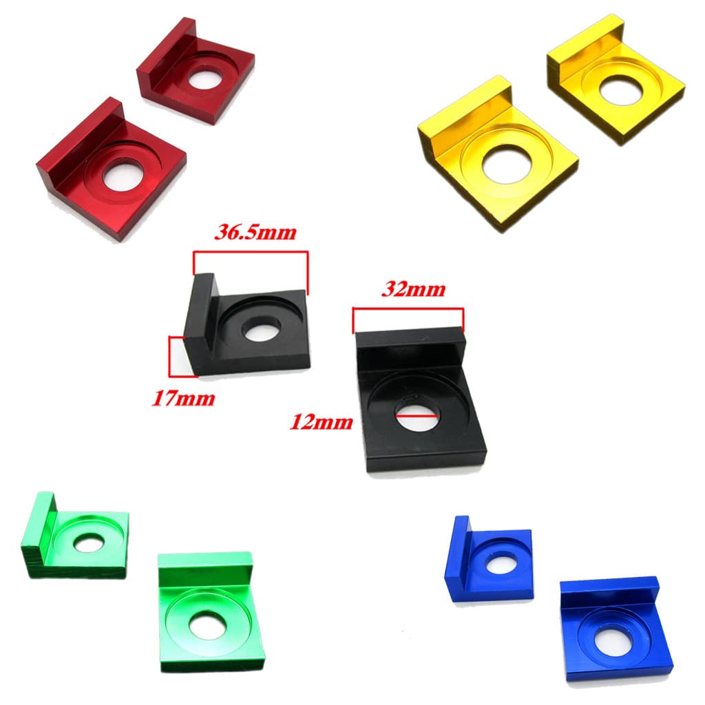 Dirt Bike Parts 12/15mm Square Rear Width 32mm Square Jack Multi-Color CNC Chain Adjuster